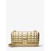 Tribeca Large Metallic Quilted Leather Shoulder Bag