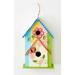 12" Wood Hanging Decorated Hand Painted Birdhouse - 12