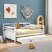 Full Size Multi-functional Design Daybed Wood Bed with Twin Size Trundle,