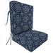 22" x 45" Outdoor Deep Seat Chair Cushion Set with Ties - 45'' L x 22'' W x 4'' H