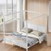 King Size Canopy Platform Bed with Headboard and Footboard