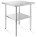 30 x 30 NSF Commercial Stainless Steel Table for Kitchen Prep & Work - 30" x 30"