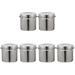 6 Pcs Stainless Steel Ointment Jar Metal Disinfection Dressing Containers Air Tight Built to Last Bathroom Vanity Jars