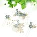 4pcs Wedding Handmade Fashion Hair Comb Set Floral Bridal Headpiece Hair Accessories Rhinestone Wedding Dress Accessories (Green)