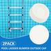 Shinysix Pool Ladder Rubber Stopper 2-Pack Bumpers for Inground Pool Fits 9 Standard Swimming Pool Ladder Tubing