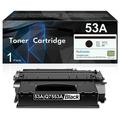 (with Chip) 53A Black Toner Cartridge Q7553A 1-Pack: 53A Toner Cartridge Replacement for 53A 53X Q7553X Works with Laser P2014 P2014n; Laser P2015 P2015d P2015dn P2015x; Laser M2727nf Printer
