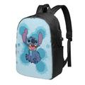 Stitch Travel Laptop Backpack with USB Port and Headphone Port Adult Children Student Backpack for College Work Camping