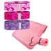 Victor Fitness | Durable Pink Yoga Mat with 3-Pack Resistance Bands