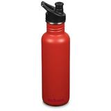 Klean Kanteen Classic Water Bottle with Sport Cap - Stainless Steel Sports Water Bottle - 27 Oz Tiger Lily