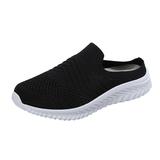 CAICJ98 Volleyball Shoes Walking Shoes for Women Arch Support Slip On Sneakers Breathable Comfortable Black