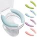 Bathroom Upgraded Warmer Toilet Seat Cover Pads 4 Pack Portable Washable and Reusable Toilet Seat Cushion Pad GTICPHYJ