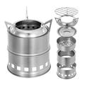 Nebublu Outdoor furnace Outdoor Picnic BBQ Steel Wood Stove Stainless Steel Portable Stove Stainless Stove Portable Stove ANRIO PAPAPI