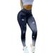 Prolriy Workout Leggings for Women Yoga Leggings Pant Ankle Length Pants for Running Sports High Waist Fitness Leggings Gym Leggings for Women Tummy Control Compression Yoga Pants Women Dark Blue XL