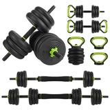 Adjustable Weight Dumbbell Set 66LBS/88LBS 4 in1 Dumbbells Set Dumbbell Barbell Kettlebell and Push-up for Home Gym Fitness Exercise Equipment for Men and Women