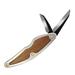 FLEXCUT Whittlin Jack with 1-1/2 inch Detail Knife and 2 inch Roughing Knife 3 oz Walnut Inlay Handle (JKN88)