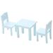 3pcs 1:12 Mini House Furniture Model Children Desk Chair Set Mini Furniture Blue