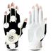 Golf Gloves Women Left Hand Right Leather with Ball Marker Full Nail Finger Colors 1 Pair Womens Ladies Fashion All Weather Grip Fit Size S M L XL