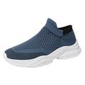 Ramiter Sneakers for Men Men s Mesh Dress Sneakers Oxfords Business Casual Walking Shoes Tennis Comfortable Blue