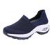 CAICJ98 Walking Shoes Women Walking Shoes Women Breathable Cushion Running Tennis Fashion Sneakers with Arch Support Blue