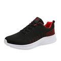 Ramiter Running Shoes Bolt Mens Mesh Sneakers Lightweight Tennis Shoes Casual Trainers Red