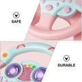 kid steering wheel toy 1Pc Fake Steering Wheel Simulation Steering Wheel Toy Educational Toy (Pink)