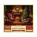 KUNyu Christmas Blind Box Toy 24 Grids Jigsaw Puzzle Christmas Calendar Countdown 1008 Pieces Advent Puzzle Xmas Gift Home Wall Fireplace Decoration Blind Box