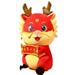 BGZLEU Chinese New Year Dragon Stuffed Animal Mascot Dragon Plush Toy for Spring Festival 2024 Chinese New Year Soft Plush Dragon Mascot Doll for Lunar New Year Souvenir Gift (Red 7.9 Inch)