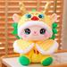 SDJMa Chinese New Year Dragon Stuffed Animal Mascot Dragon Plush Toy for Spring Festival 2024 Chinese New Year Soft Plush Dragon Mascot Doll for Lunar New Year Souvenir Gift (Yellow 7.9 Inch)