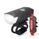 Bike Light USB Rechargeable Bicycle Cycling Headlight Front Bike Light Mountain Bike Light LED Flashlight Waterproof Bike Light Black Front Light + 918 Tail Light