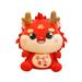 Hellery Dragon Stuffed Animal Chinese Dragon Plush Doll Novelty Adorable Dragon Plush Toy Dragon Doll for Cafe Spring Festival Party Red 58cm