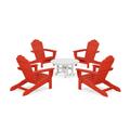 TrexÂ® Outdoor Furnitureâ„¢ 5-Piece Monterey Bay Oversized Adirondack Chair Conversation Group in Sunset Red