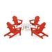 TrexÂ® Outdoor Furnitureâ„¢ 5-Piece Monterey Bay Oversized Adirondack Chair Conversation Group in Sunset Red