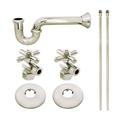 Kingston Brass Gourmet Scape Plumbing Supply Kit with 1-1/2 P-Trap - 1/2 IPS Inlet x 3/8 Comp Oulet Polished Nickel