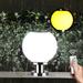RKZDSR Outdoor Solar Post Lights - Fence Cap Light for Patio and Garden Decoration White and Warm Lighting Round Ball Design Remote Control with Timing Function