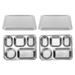 2 Sets Snack Plate Kid Plates Divider for Adults Five Grids Food Storage Canteen Serving Trays Lunch Fast Metal Child