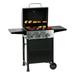 MASTER COOK Propane Gas Grill 3 Burners Stainless Steel Grill with Foldable Shelves Black