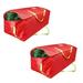2Pack Christmas Tree Storage Bag 9 Ft - 2 Zipper Durable Straps & Handles - 600D Oxford - Red