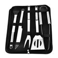 Clearanceï¼�FNGZ Barbecue Utensils Grill Utensils Bbq Barbeque Kit Cooking 5Pcs Tool Case Stainless Set Accessories Bbq Portable Steel Kitchen Dining & Bar