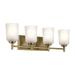 45575NBR-Kichler Lighting-Shailene - 4 Light Bath Vanity Approved for Damp Locations - with Transitional inspirations - 8.25 inches tall by 29.5