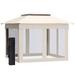 11ft x 11ft Pop Up Canopy Outdoor Patio Gazebos Shelter Beige-AS