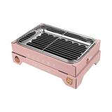 Clearance! FNGZ Barbecue Grill Disposable Grill Portable Grill Barbecue Grilling Kit for Indoor & Outdoor Cooking Lightweight Ready to Use Instant Grill Set for Bbq Picnic Camping Pink