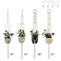 Plant Hangers Set of 4 Indoor Wall Hanging Planter Basket Decorative Flower Pot Holder with 4 Hooks for Indoor Outdoor Home Decor Gift Box GTICPHYJ