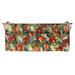 RSH DÃ©cor Indoor Outdoor Tufted Bench Cushion with Ties 44â€� x 18â€� Novino Dune Red Floral