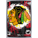 NHL Chicago Blackhawks - Maximalist Logo 23 Wall Poster 22.375 x 34 Framed