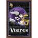 NFL Minnesota Vikings - Neon Helmet 23 Wall Poster 22.375 x 34 Framed