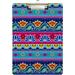 Coolnut Ethnic Indian Floral Lotus Flower Clipboards for Kids Student Women Men Letter Size Plastic Low Profile Clip Silver Clip 9 x 12.5 in