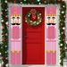 Christmas Decorations Pink Nutcracker Decor Winter Xmas Porch Banner Outdoor Pink Christmas Christmas Decorations for Home Party