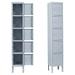 BULYAXIA Metal Locker with 5 Doors Tall Steel Storage Lockers for Employees - 5 Tier Locker Storage Cabinets for School Gym Home Office Garage