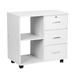 Wharick Office Storage File Cabinet 3 Drawer Wood File Cabinet Mobile Lateral Filing Cabinet with Open Storage Shelves for Home Office Furniture