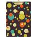 Coolnut Retro Colorful Polka Dots Clipboards for Kids Student Women Men Letter Size Plastic Low Profile Clip 9 x 12.5 in Golden Clip